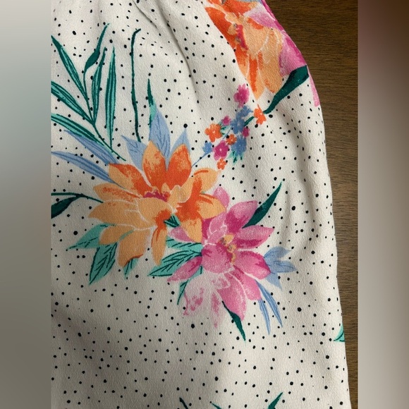 Floral Cropped Tank Top Women’s Size Small Straps Lounge Beach  Back Open (0253) - Picture 5 of 5